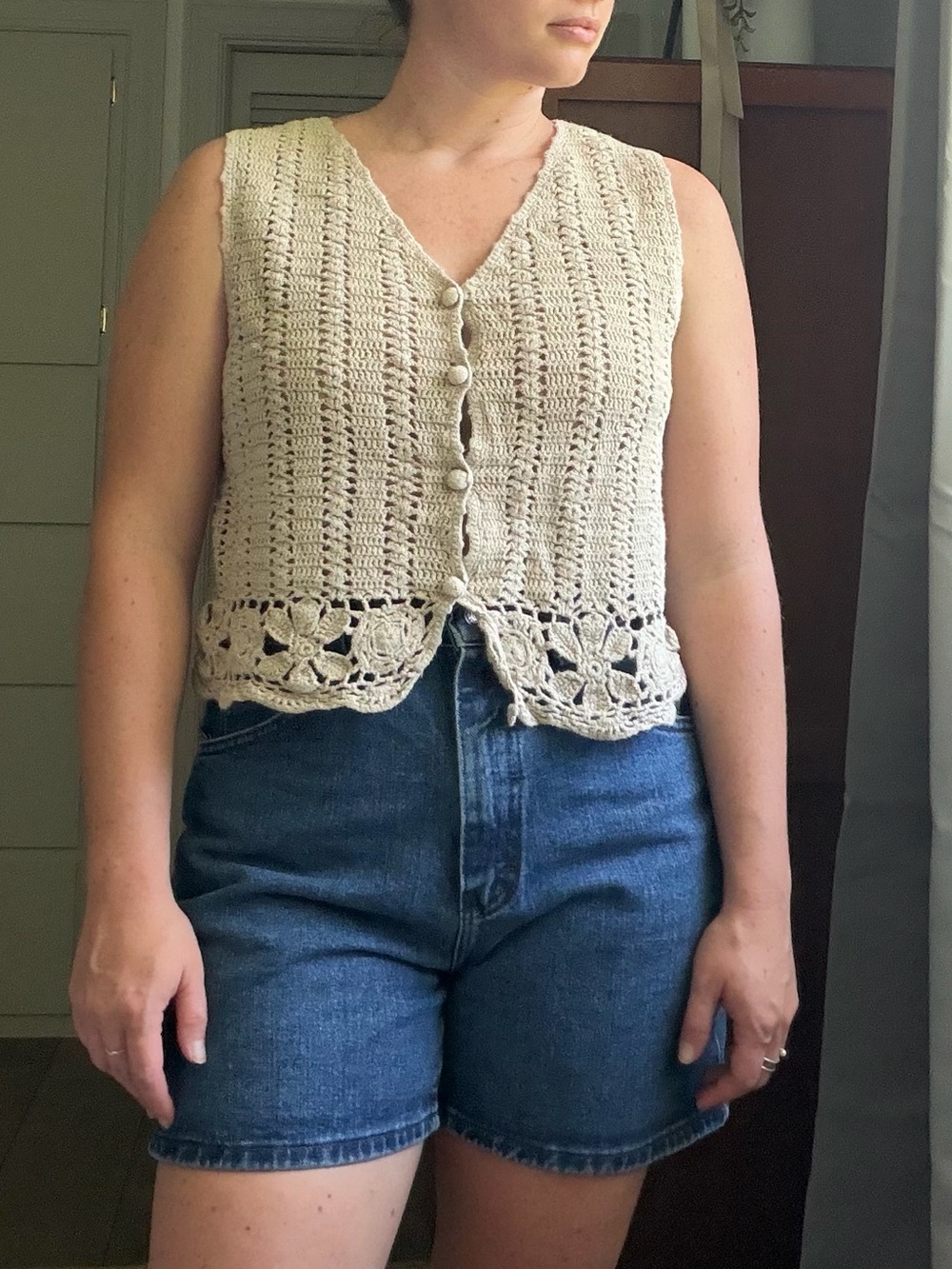Crochet Top in Cream